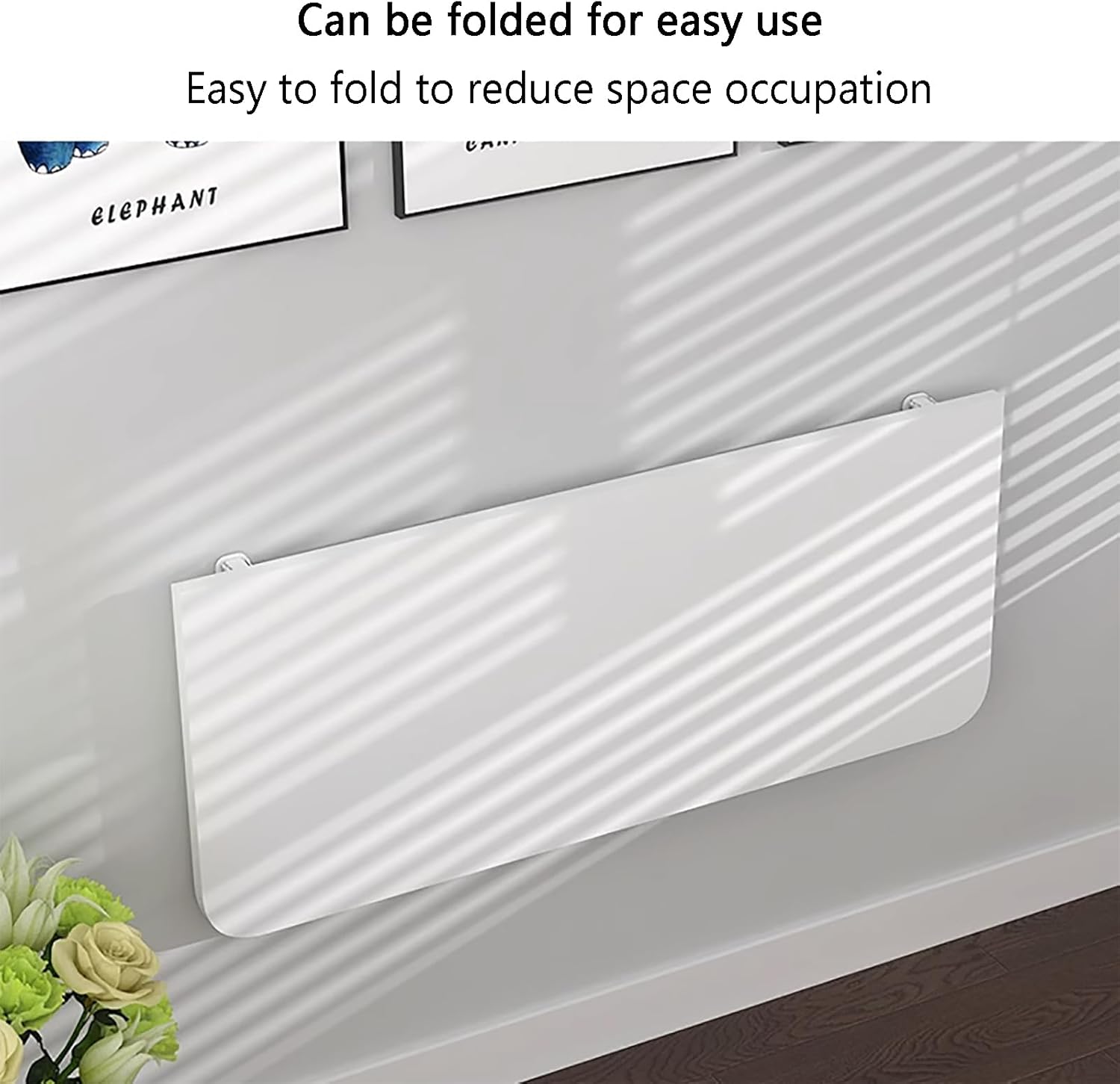 QJIBVZY Mesa plegable para colgar en la pared, mesa plegable con soporte, mesa de pared portátil, mesa plegable flotante para cocina, lavadero,