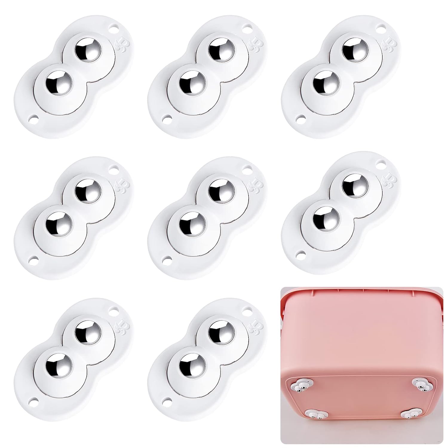 Mini ruedas giratorias autoadhesivas, ruedas de 360 grados para electrodomésticos, ruedas de electrodomésticos para electrodomésticos pequeños de