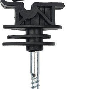 Cerca eléctrica Tornillo en poste de madera Aislador de animales de granja Esgrima 50P Negro Cerca eléctrica Tornillo en poste de madera Aislador de animales de granja Esgrima 50P Negro