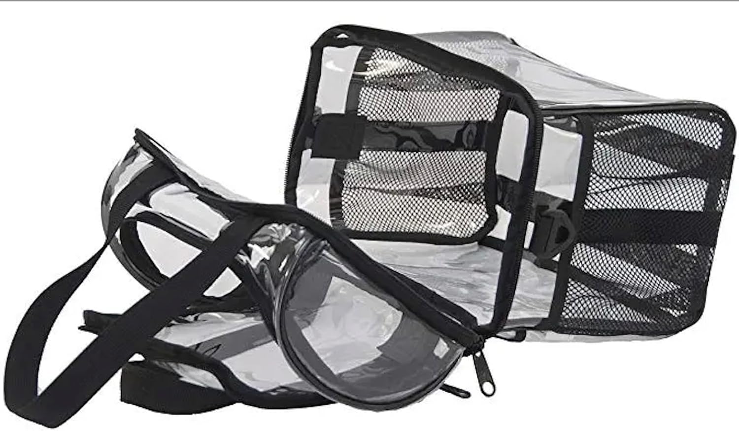 Bolsa de almuerzo transparente, aprobada por estadios, resistente, grande, reutilizable, material de PVC