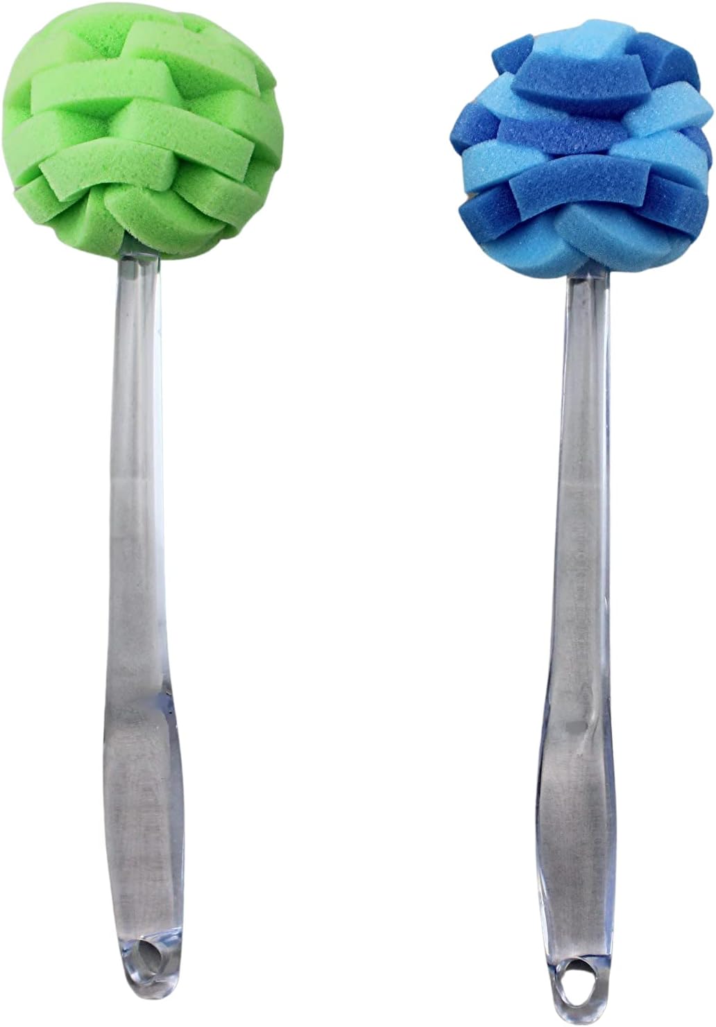 Cepillo multiusos de esponja de 11.5 pulgadas con mango ergonómico transparente y cómodo (2)