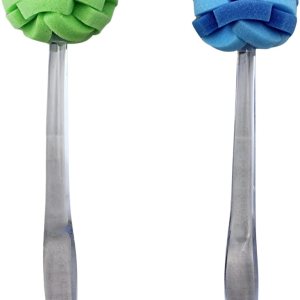 Cepillo multiusos de esponja de 11.5 pulgadas con mango ergonómico transparente y cómodo (2) Cepillo multiusos de esponja de 11.5 pulgadas con mango ergonómico transparente y cómodo (2)