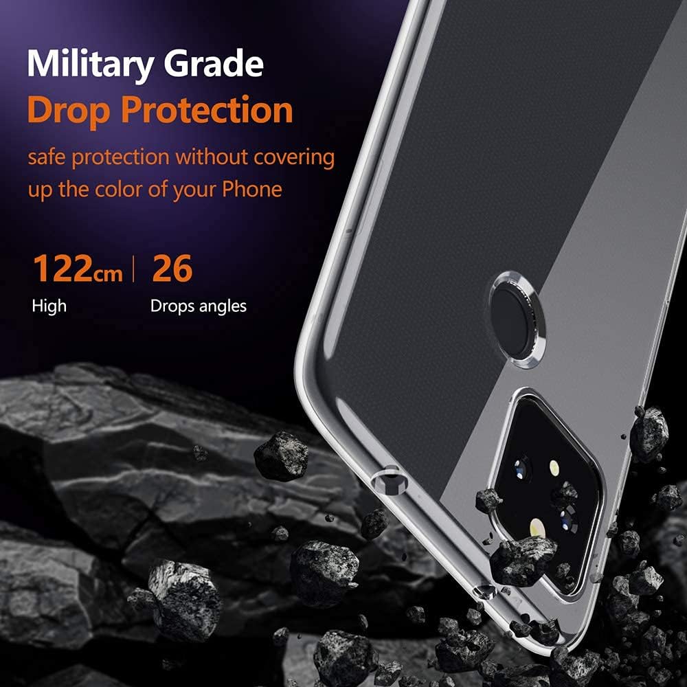 Funda transparente para Google Pixel 4a 5G, no compatible con Pixel 4a, delgada, suave, silicona flexible, gel de poliuretano termoplástico, a