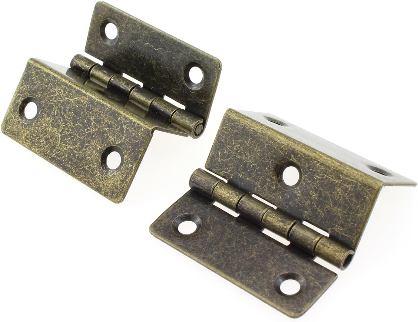 Bisagras decorativas de caja de 2 piezas, 1.732 x 0.591 x 0.039 in, tres bisagras plegables para puerta, gabinete, muebles, baúl de joyería vintage
