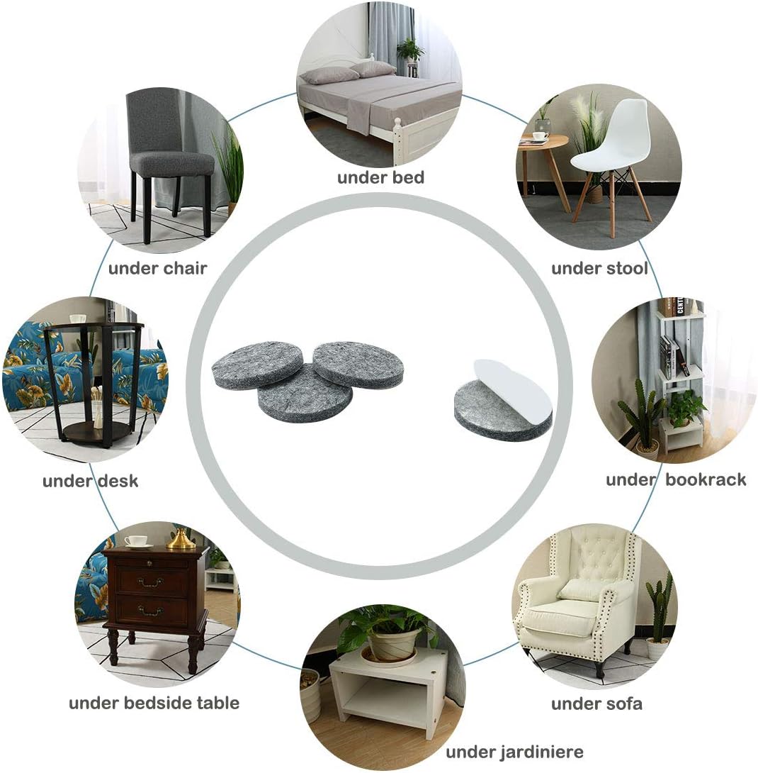 uxcell 100 almohadillas redondas para muebles, de 34 pulgadas, autoadhesivas, antideslizantes, antiarañazos, para gabinete, armario, escritorio,
