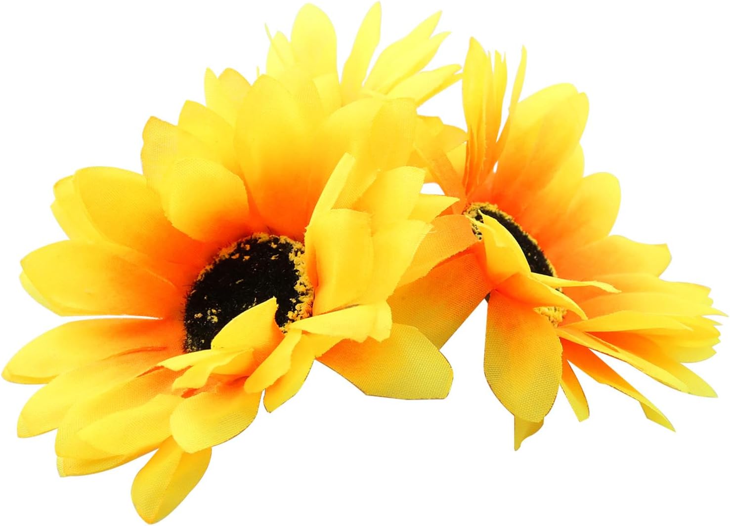 30 accesorios de flores artificiales de girasol, diámetro de 3.7 in, decoraciones de seda hechas a mano para árbol de Navidad, manualidades, hogar,