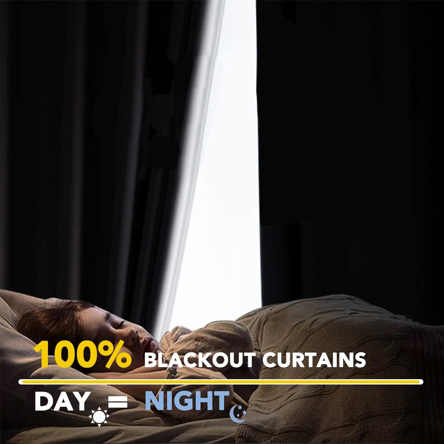 100% Blackout Shield Cortinas opacas de lino de 84 pulgadas de largo, juego de 2 paneles, anillos de clipcortinas opacas con bolsillo para barra,