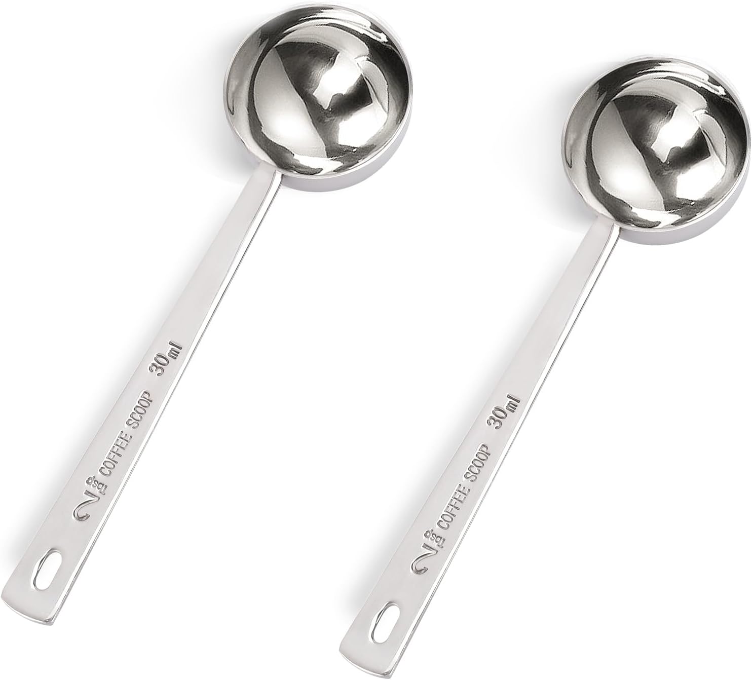 2 cucharadas de 2 cucharadas con asas largas, cuchara medidora de café de acero inoxidable de 1.0 fl oz, 2 cucharadas para café, leche, fruta en