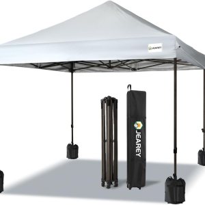 JEAREY Tienda de campaña desplegable de 10 x 10 pies para 1 persona, refugio portátil instantáneo con 1 bolsa de rodillo y 4 bolsas de arena de JEAREY Tienda de campaña desplegable de 10 x 10 pies para 1 persona, refugio portátil instantáneo con 1 bolsa de rodillo y 4 bolsas de arena de