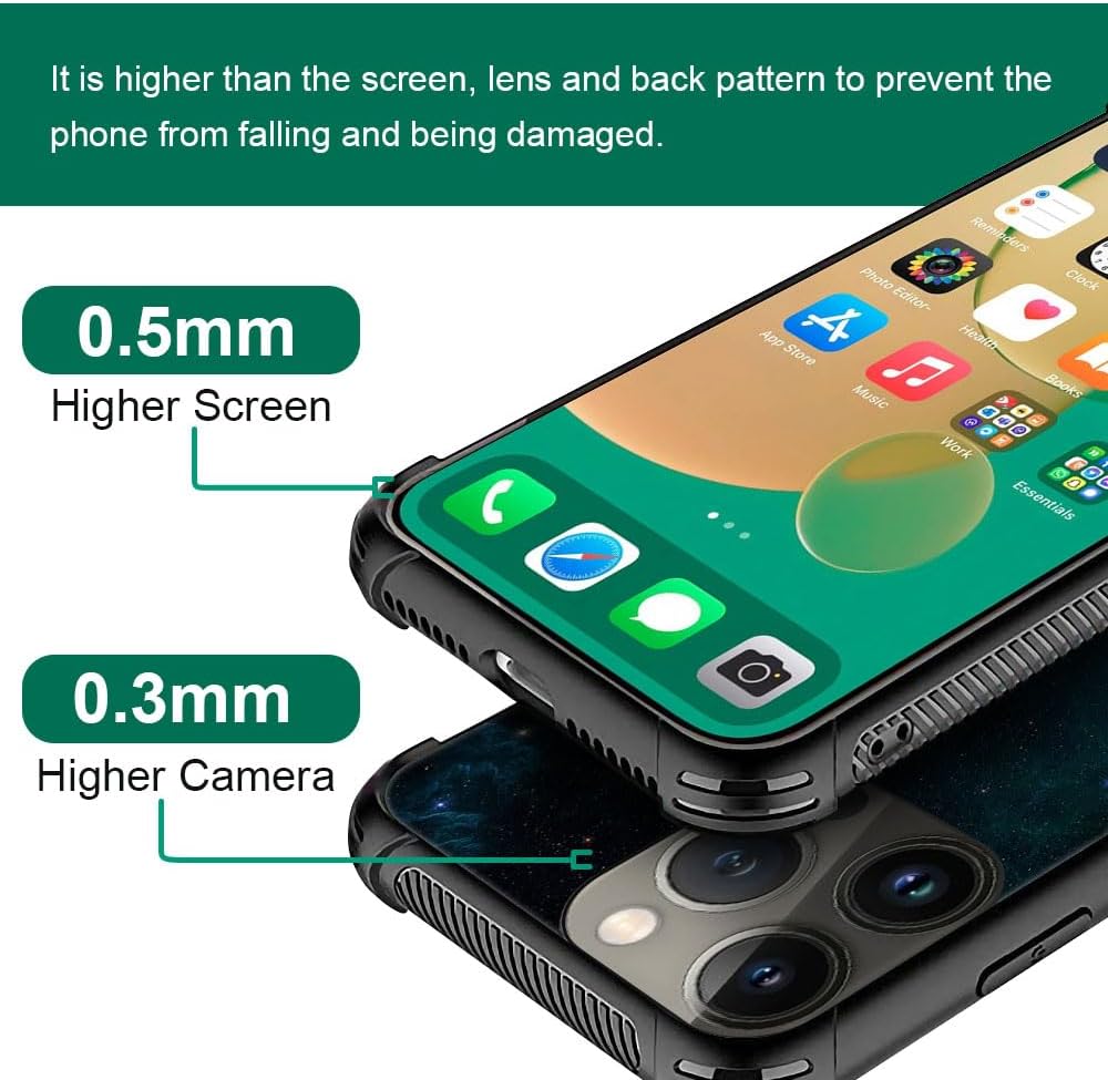 CARLOCA Funda compatible con iPhone 15, increíble diseño de luz espacial nebulosa para iPhone 15, ultra protección, a prueba de golpes, de silicona