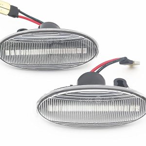Meimeier Luces de marcador laterales LED Luz de señal de giro dinámica para Nissan Qashqai J10 X-trail T31 Cube Juke Leaf Micra Micra K13 Note E11 Meimeier Luces de marcador laterales LED Luz de señal de giro dinámica para Nissan Qashqai J10 X-trail T31 Cube Juke Leaf Micra Micra K13 Note E11
