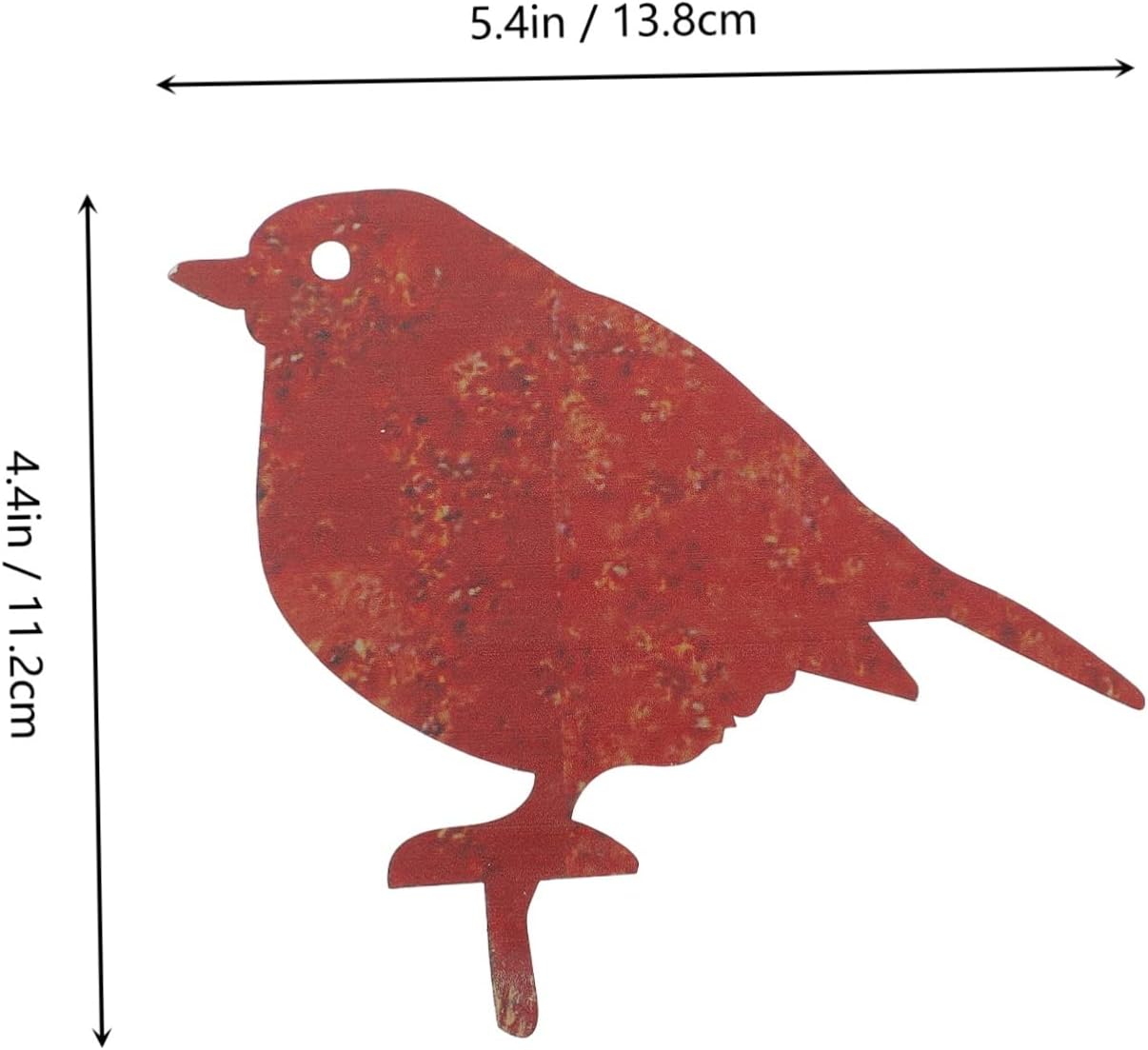 Yardwe Tarjeta de pájaro de hojalata decorativa hoja de hierro el pájaro