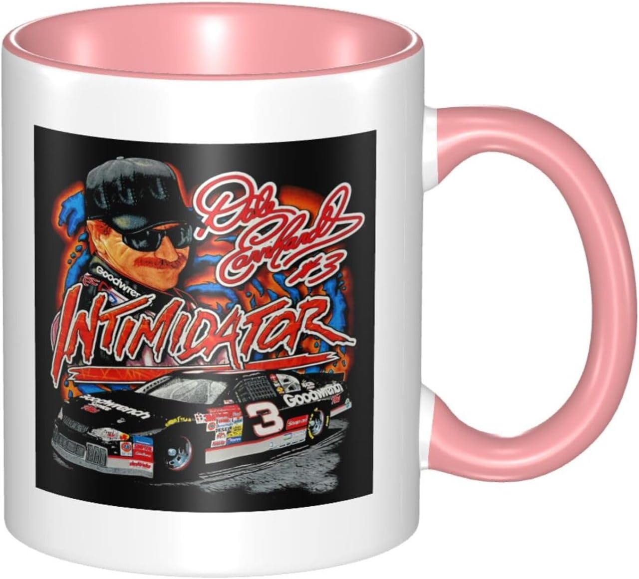 Dale Racer Earnhardt Racing Champion – Taza de café de cerámica para oficina, hogar, regalo, té, bebidas calientes, 12 onzas