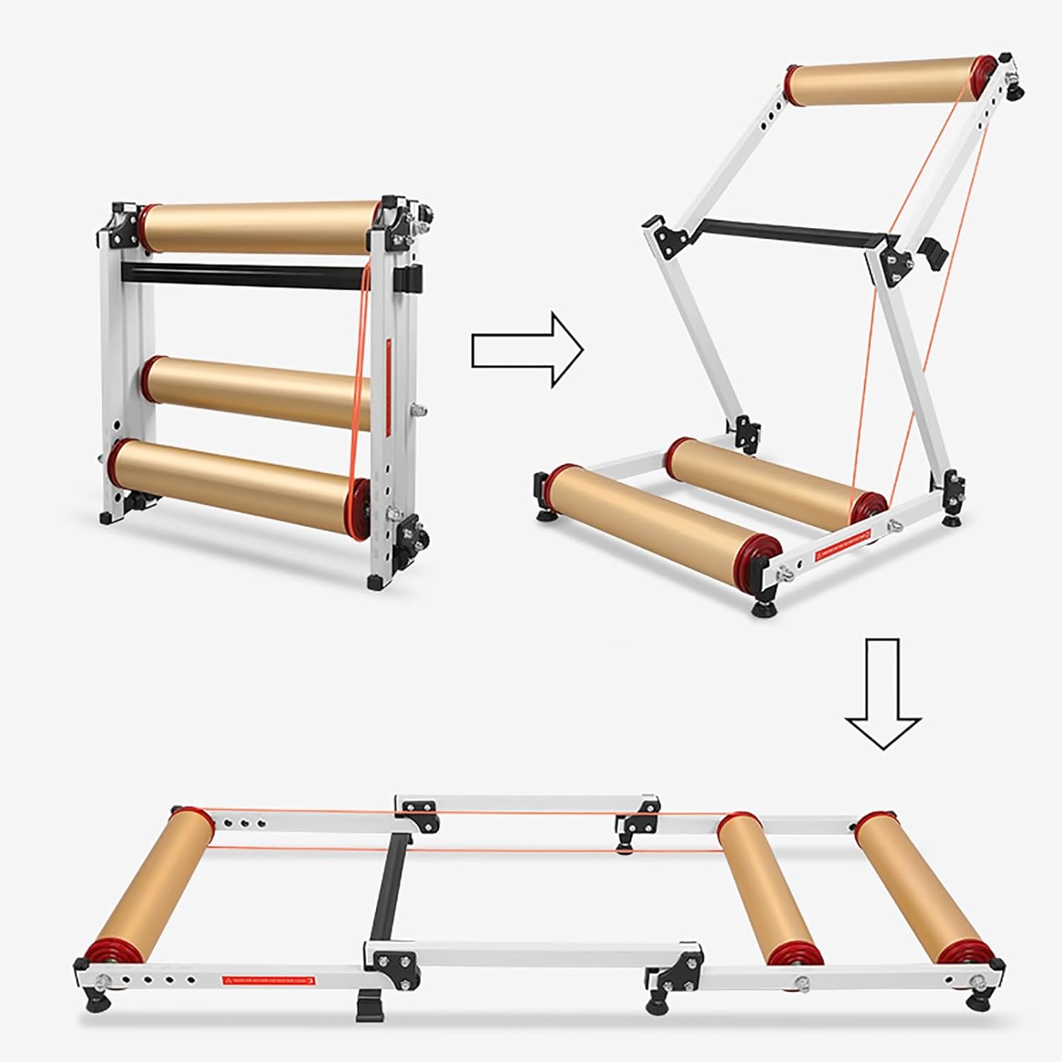 Rodillo de bicicleta de interior – Fácil de transportar silencioso de bajo ruido – Rodillo de ciclismo de interior ajustable para bicicleta – para