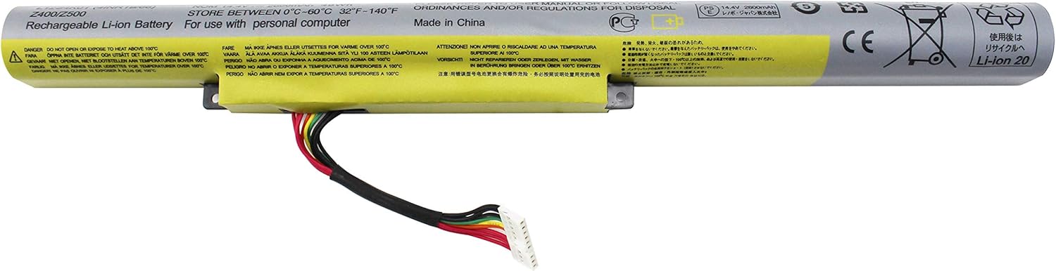 Batería para portátil L12S4K01 4INR1966 para Lenovo IdeaPad Z400 Z400A Z400S Z400T Z410 P400 Z500 Z500A Z505 Z510 Z510A P500 L12S4E21 12 Meses 21
