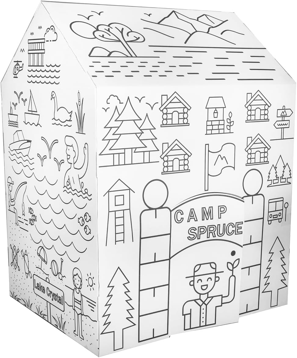 “My Camping Adventure” Colorea tu propia casa de juegos – Abraza la emoción y la alegría de acampar en Lakefront by The Mountain., El mejor arte y