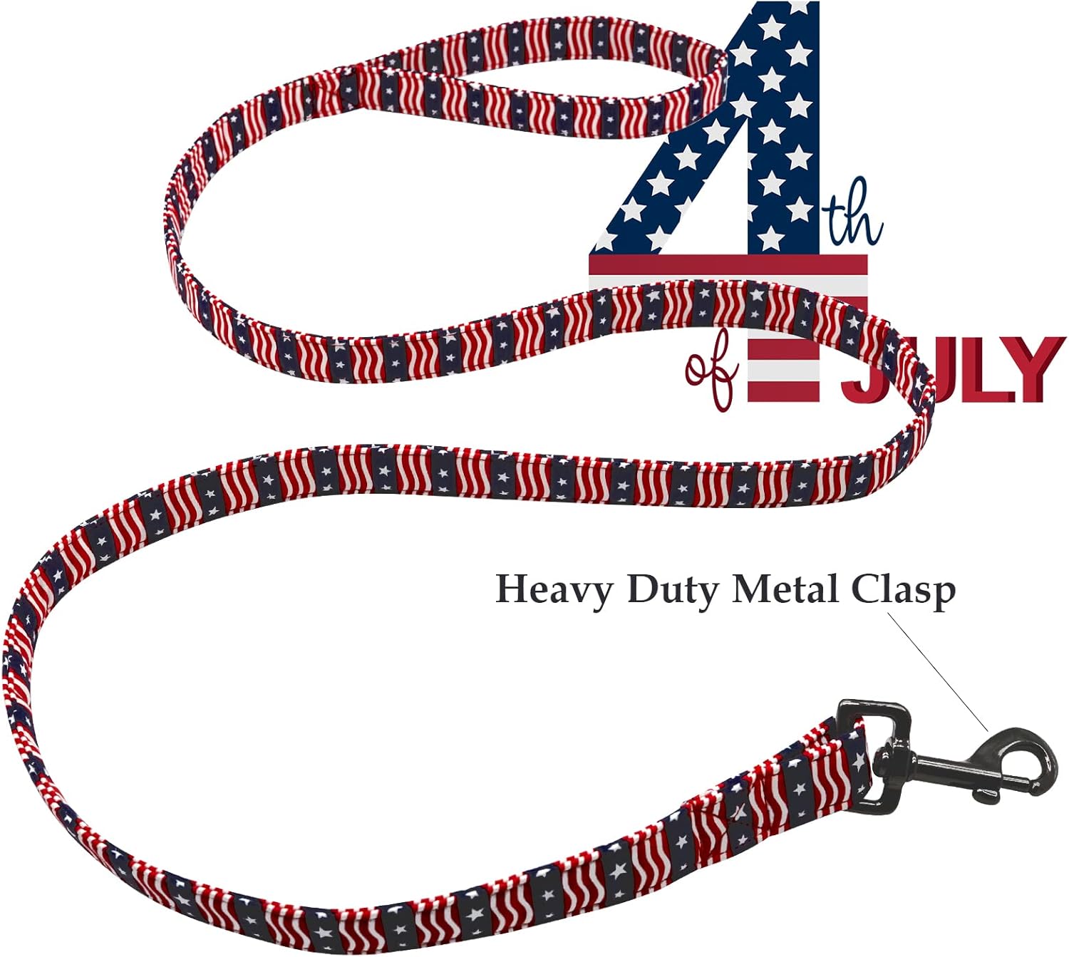 Lionheart glory Correa patriótica para perros con bandera estadounidense, correas duraderas con mango suave y cómodo para perros pequeños, medianos
