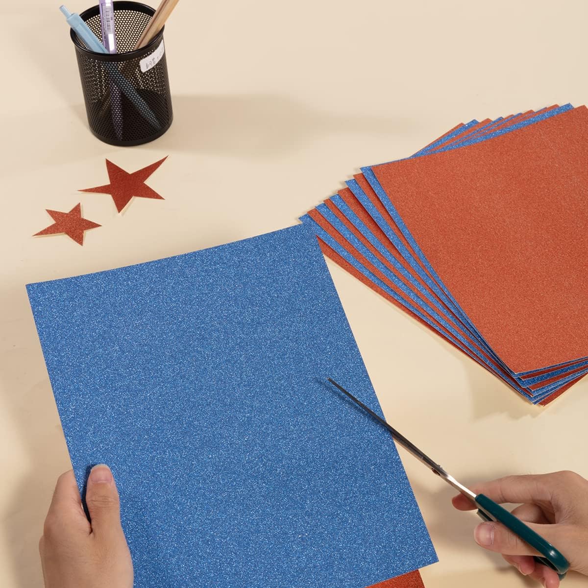 20 hojas de cartulina de papel grueso con purpurina en blanco para cumpleaños, suministros de fiesta de boda, tarjetas de invitación, 8.5 x 11