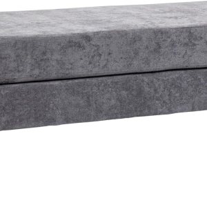 HOMCOM Banco de entrada tapizado de 48 pulgadas, banco de entrada tapizado con cojines de asiento de doble capa y patas de acero, banco de HOMCOM Banco de entrada tapizado de 48 pulgadas, banco de entrada tapizado con cojines de asiento de doble capa y patas de acero, banco de