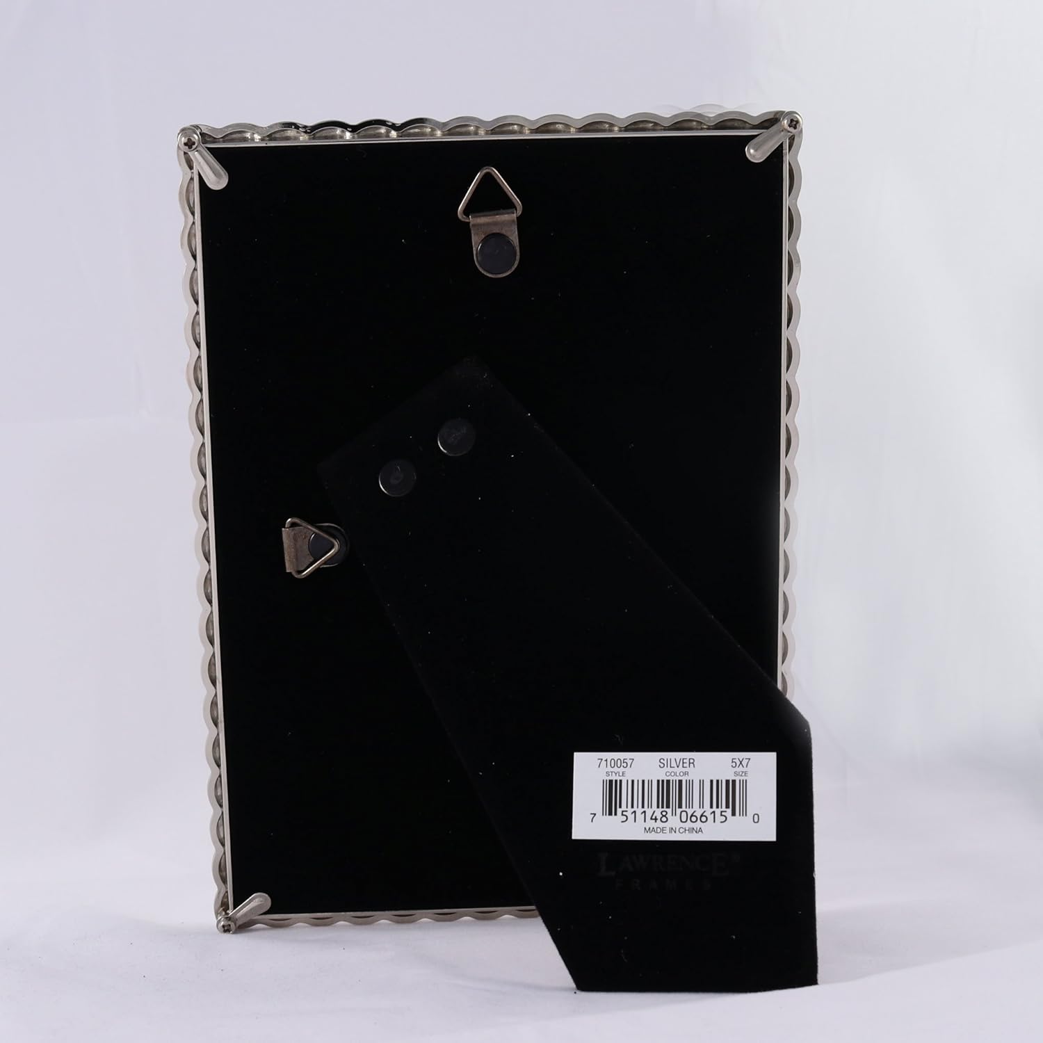 Lawrence Frames 710046 – Marco de fotos de metal, 4 x 6pulgadas, cuerda, color plata