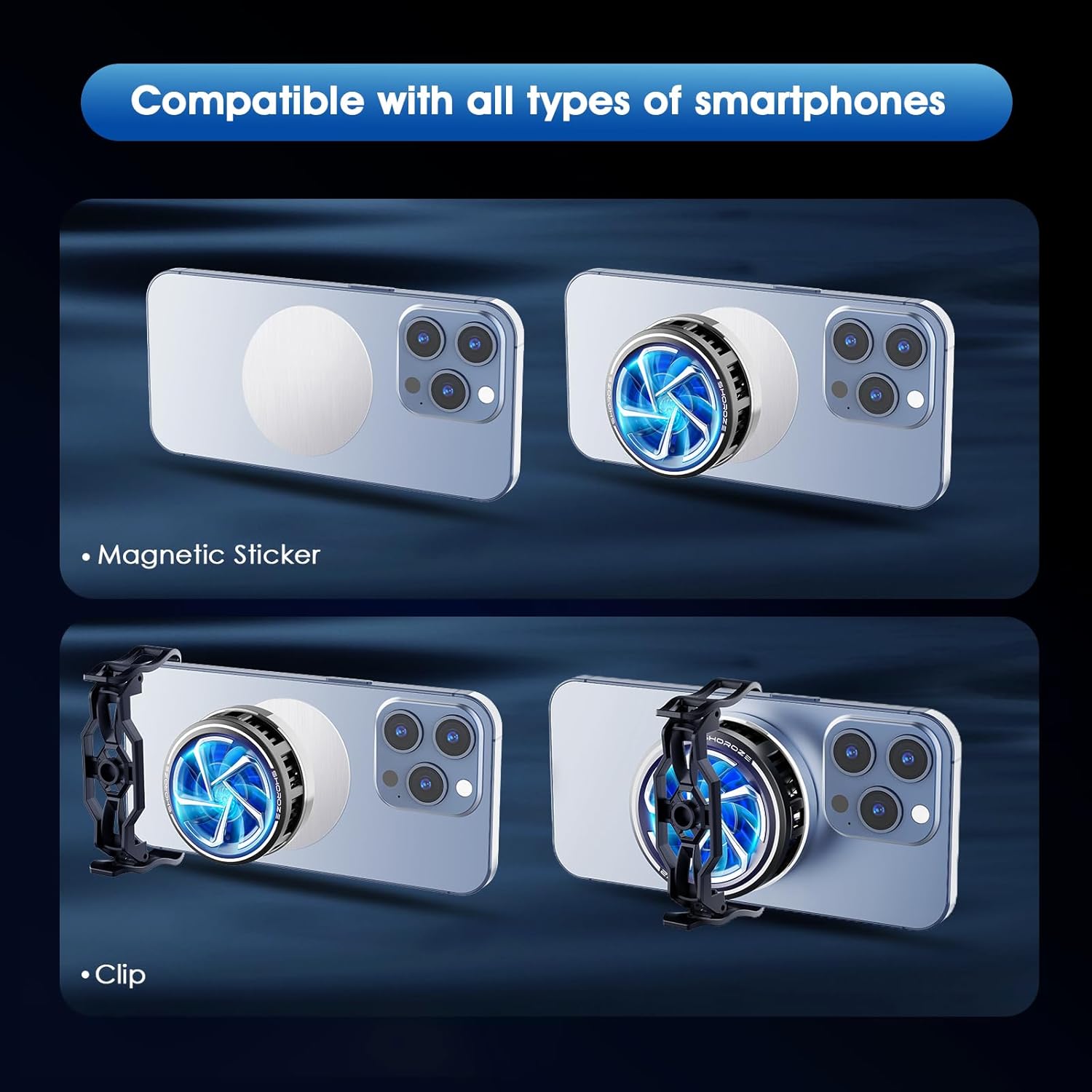 Magsafe – Enfriador de teléfono S9 – Ventilador de refrigeración para teléfono con chip de enfriamiento semiconductor, funda de refrigeración para
