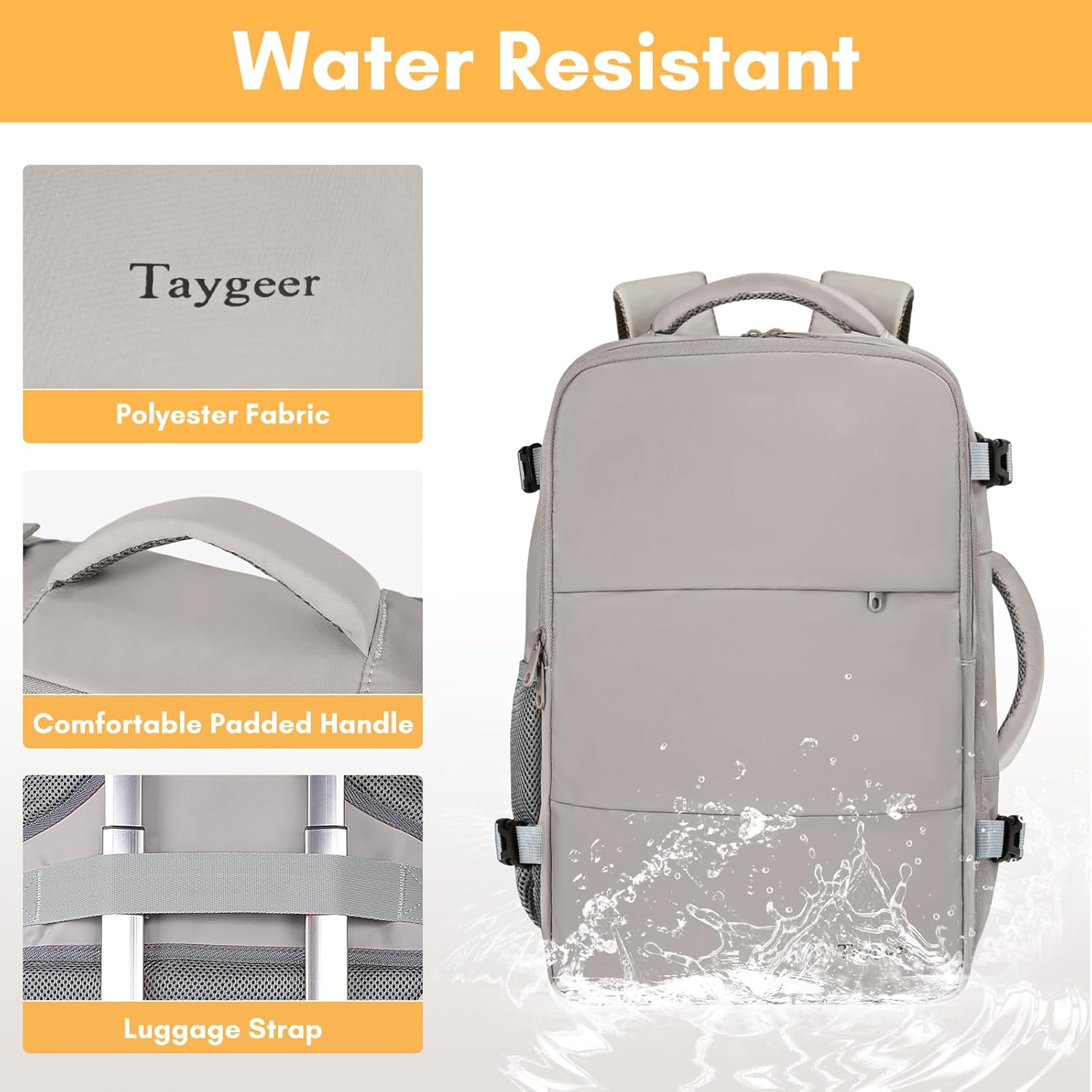 Taygeer Mochila para laptop para mujer, mochila para artículos esenciales universitarios con compartimento para laptop de 15.6 pulgadas, mochila de
