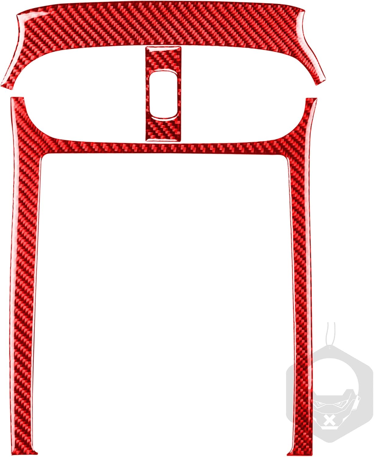 Calcomanía de fibra de carbono compatible con Chevrolet Corvette C6 2005-2013 (rojo, panel de instrumentos de tablero 19)
