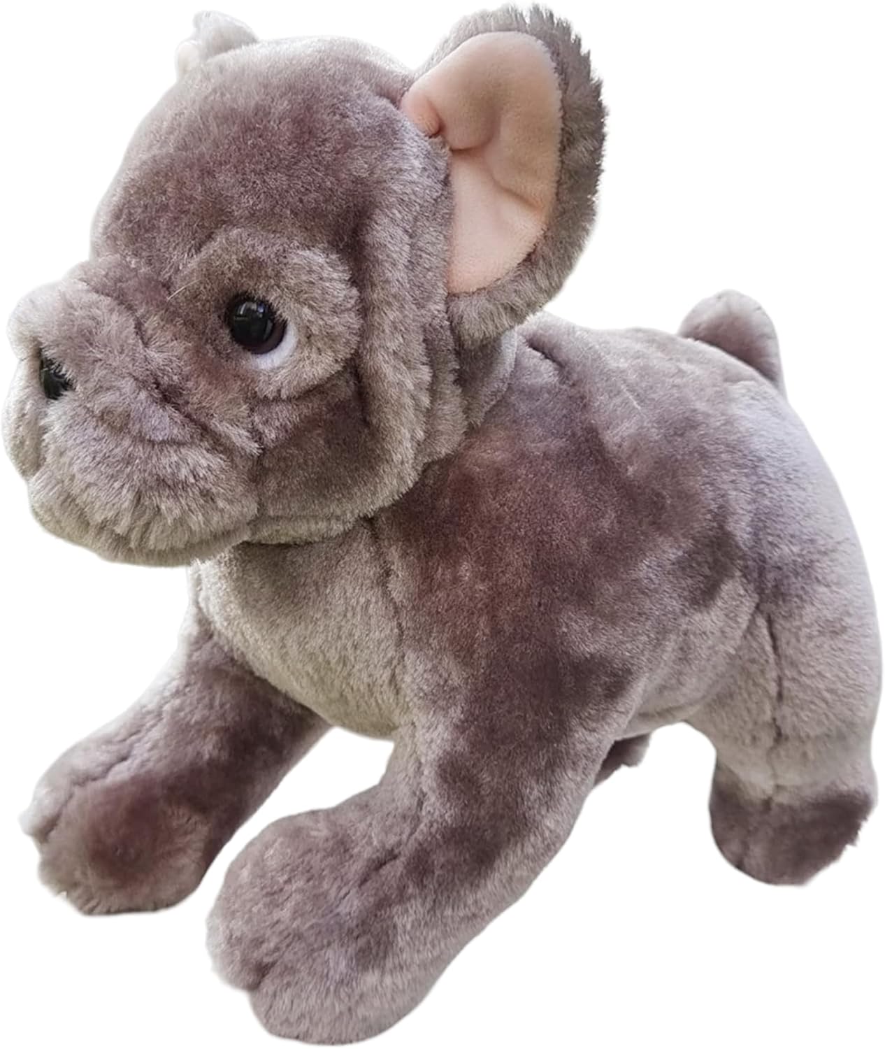 zinici Peluche de bulldog francés  Animal de perro de felpa Frenchie esponjoso  Regalo de juguete suave para niños  8 pulgadas