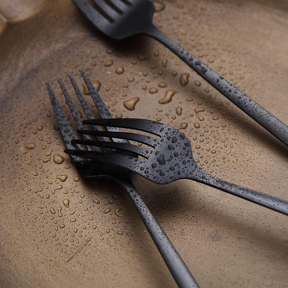 Juego de 6 tenedores de acero inoxidable de 8.4 pulgadas, tenedores de postre, tenedores de mesa, tenedores de ensalada para el hogar, cocina o