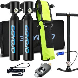 GOYOJO Tanque de buceo 0.5L Aire de repuesto 5-10 minutos Mini equipo de buceo Equipo de pulmón portátil Air Buddy Sistemas de buceo Dispositivo de GOYOJO Tanque de buceo 0.5L Aire de repuesto 5-10 minutos Mini equipo de buceo Equipo de pulmón portátil Air Buddy Sistemas de buceo Dispositivo de