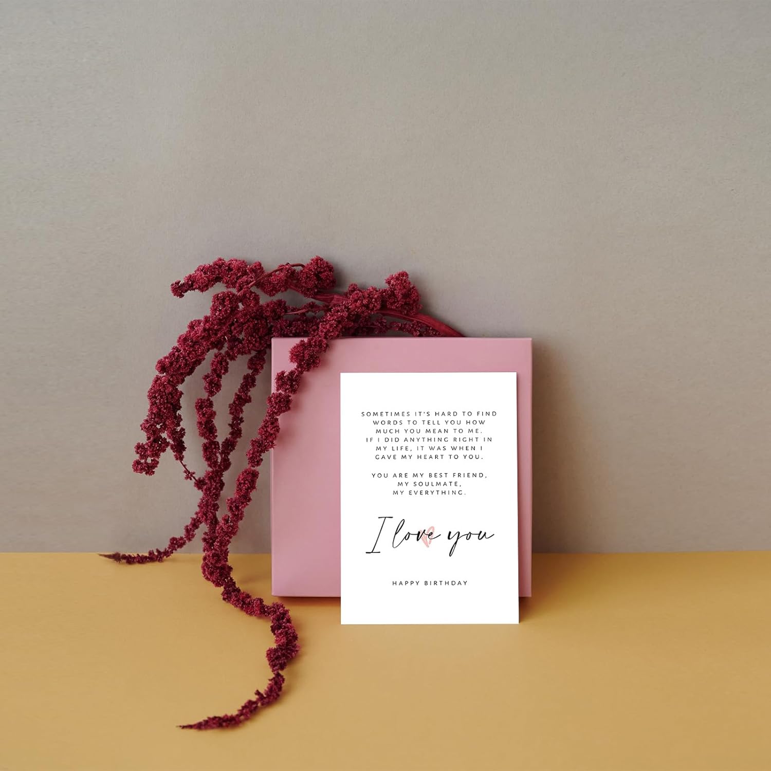 Tarjeta de poema de cumpleaños para él y ella, tarjeta de cumpleaños romántica para novio, novia, tarjeta de amor de feliz cumpleaños para pareja