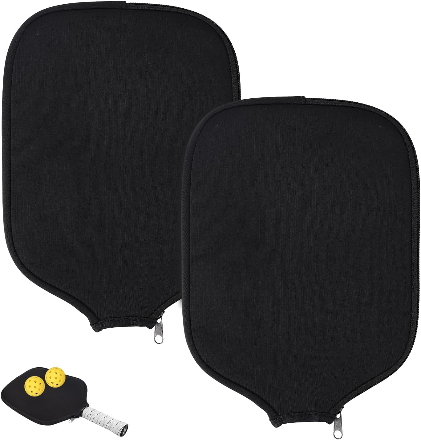 2 fundas universales de neopreno de 8.6 x 12.2 pulgadas, bolsa de almacenamiento para raqueta de pickleball para la mayoría de las paletas estándar