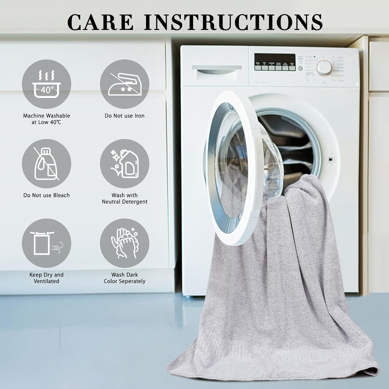 Juego de 2 toallas de baño de felpa de 2 a 27 x 54 pulgadas, toallas ultrasuaves y ligeras para baño, toallas de lujo multiusos para fitness, spa,