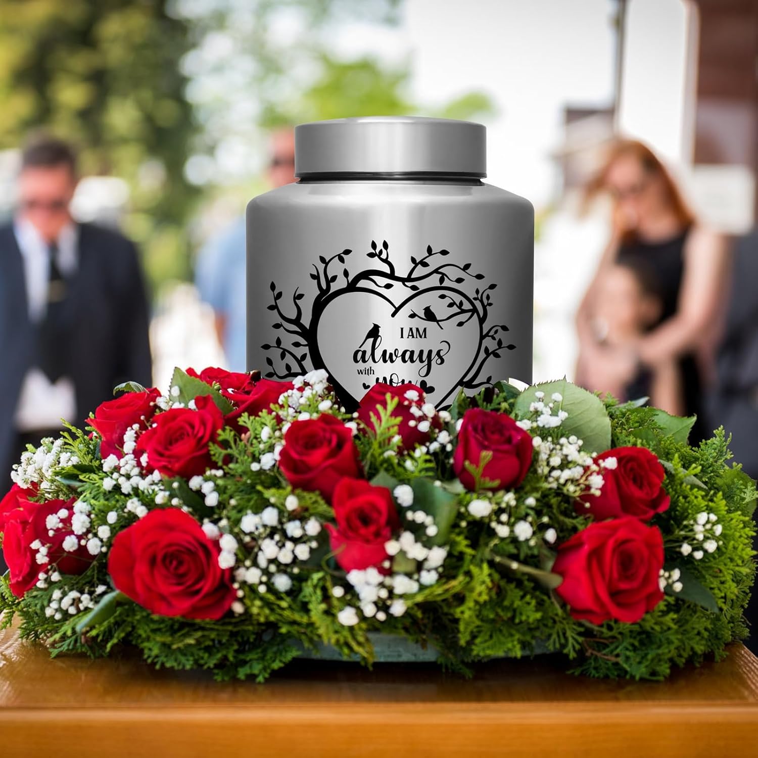 Urnas de cremación para cenizas humanas para adultos, mujeres y hombres, grandes de hasta 220 libras, urna funeraria decorativa conmemorativa para