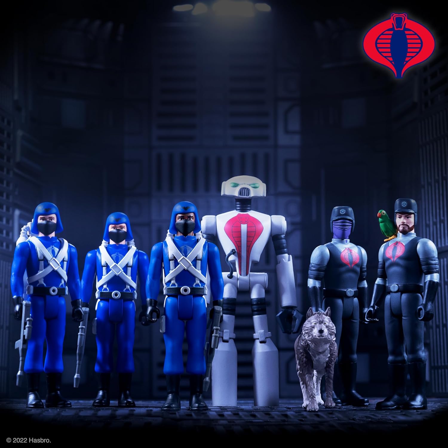 Super7 G.I. Joe Pyramid of Darkness Pack con ojos de serpiente, naufragio, serpientes y robot de seguridad Cobra  (paquete de 6) figuras de acción