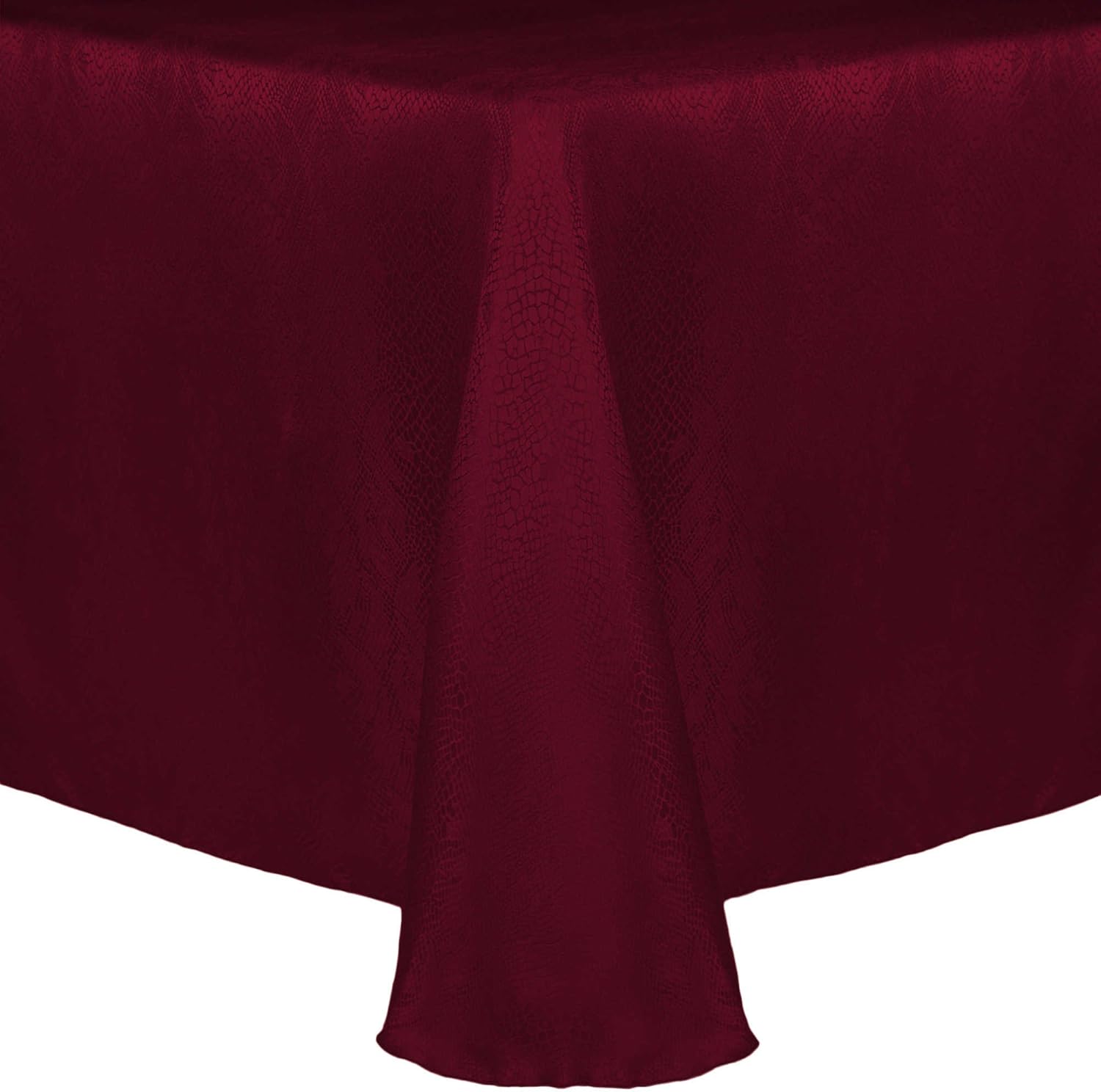 ULTIMATE TEXTILE Modern Damask Kenya – Mantel ovalado (70 x 144 pulgadas), color rojo burdeos