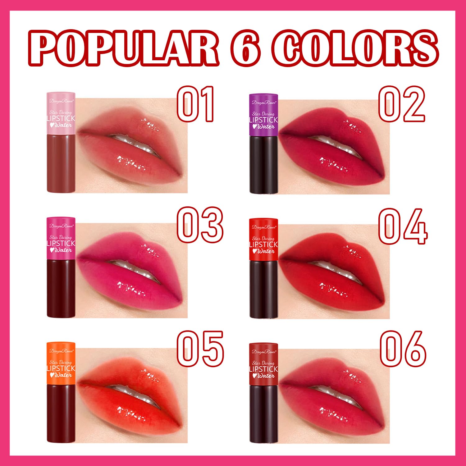 Mini lápiz labial líquido de 6 colores, terciopelo coreano, hidratante, tinte multiusos para labios y mejillas, resistente al agua y larga duración,