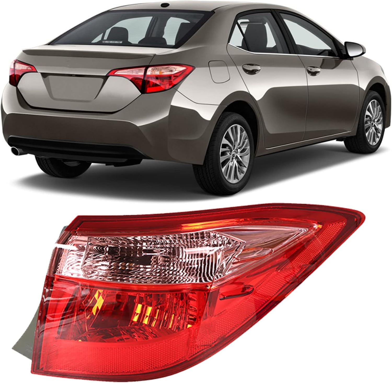 Repuesto para Toyota Corolla 2017 2018 2019 Luz trasera freno trasero derecho lado pasajero exterior 8155002B00 TO2805130