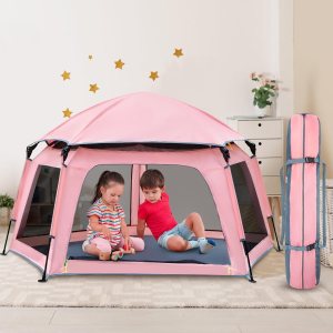 Tienda de campaña desplegable para niños, para interiores y exteriores, casa de juegos de princesa grande para niñas y niños de 1, 2, 3, 4 años Tienda de campaña desplegable para niños, para interiores y exteriores, casa de juegos de princesa grande para niñas y niños de 1, 2, 3, 4 años