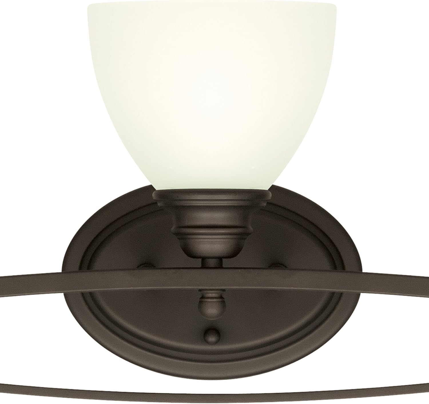 Westinghouse Lighting 6303600 Elvaston – Accesorio de pared interior de cinco luces, acabado de bronce aceitado con vidrio esmerilado, color negro