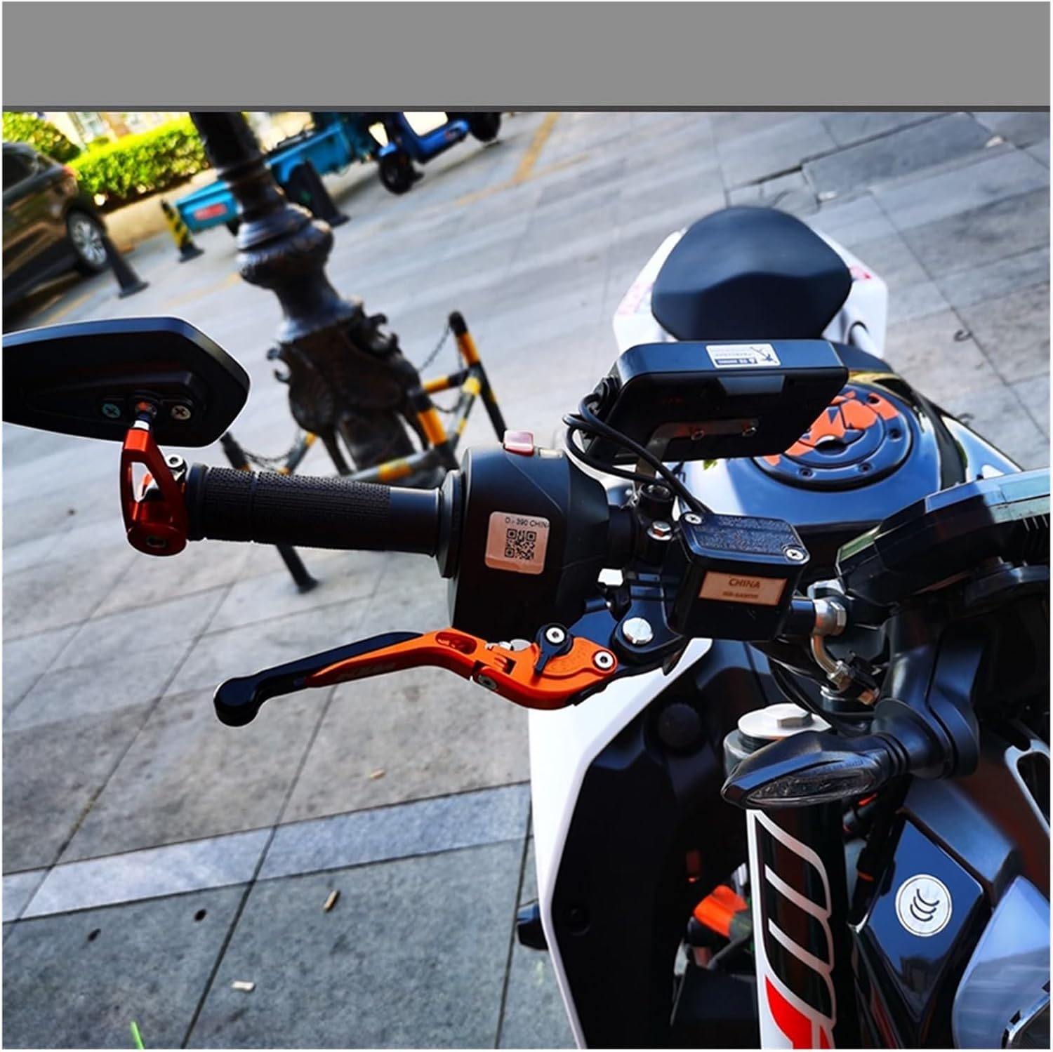 KRIVS Palanca de embrague TRK502 para motocicleta, ajustable y extensible, palanca de embrague de freno plegable, apta para Benelli Jinpeng 502 TRK