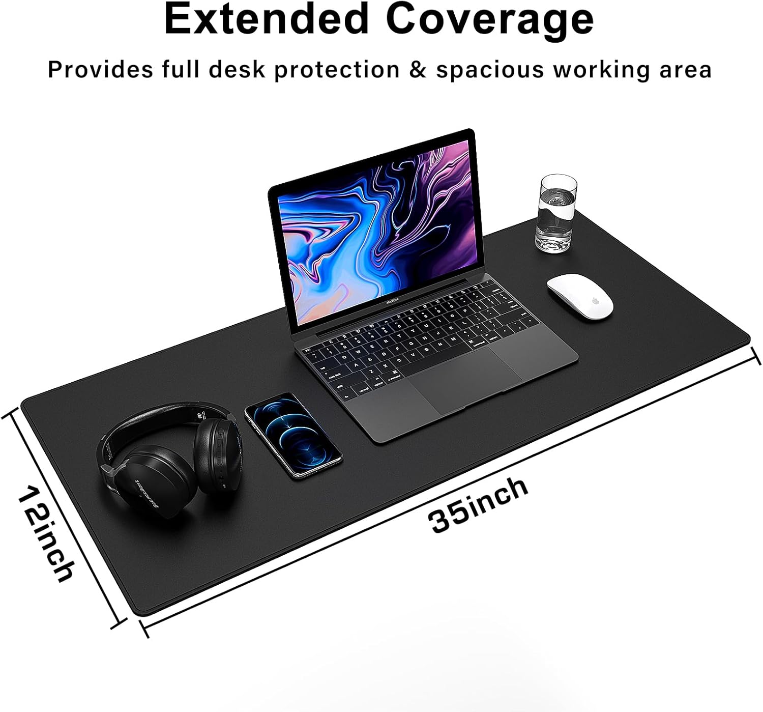 Alfombrilla de mouse grande para juegos con base de goma antideslizante, alfombrilla de escritorio impermeable para escritorio, almohadilla de