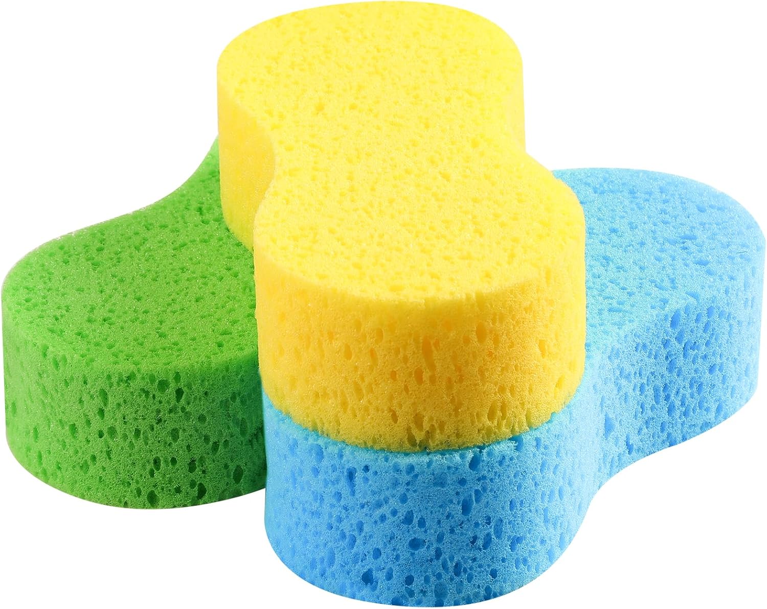 Esponja de lavado de autos, esponjas multiusos grandes para limpieza, kit de limpieza de espuma de 2.4 pulgadas de grosor, esponjas para platos,