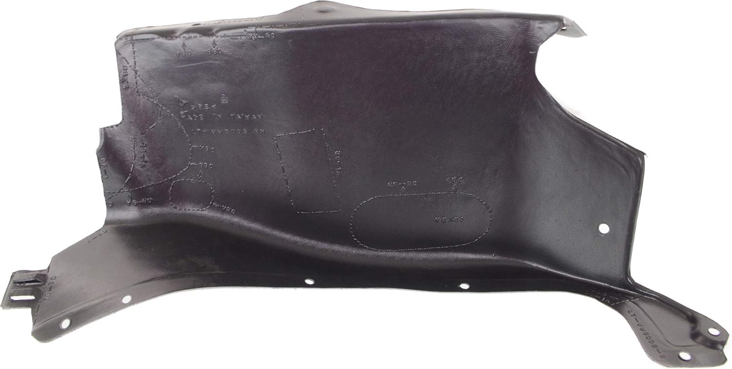 Evan-Fischer – Juego de 2 protectores contra salpicaduras para motor compatible con Volkswagen Beetle 1998-2006 para el lado del conductor y del