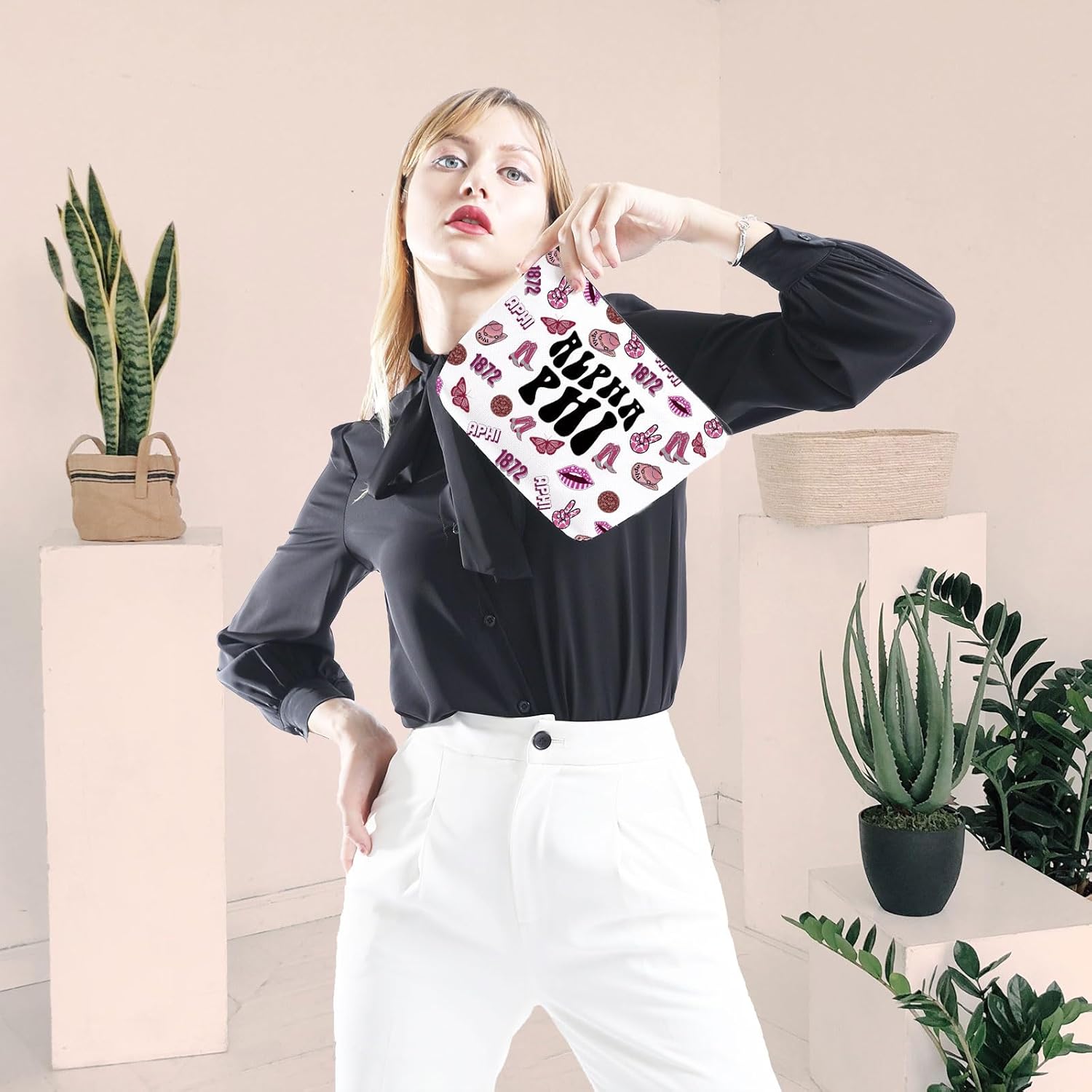 Regalo para hermana griega de hermandad de mujeres, regalo para el día de la oferta, bolsa de cosméticos para hermanas, regalo para hermanas, Bolsa