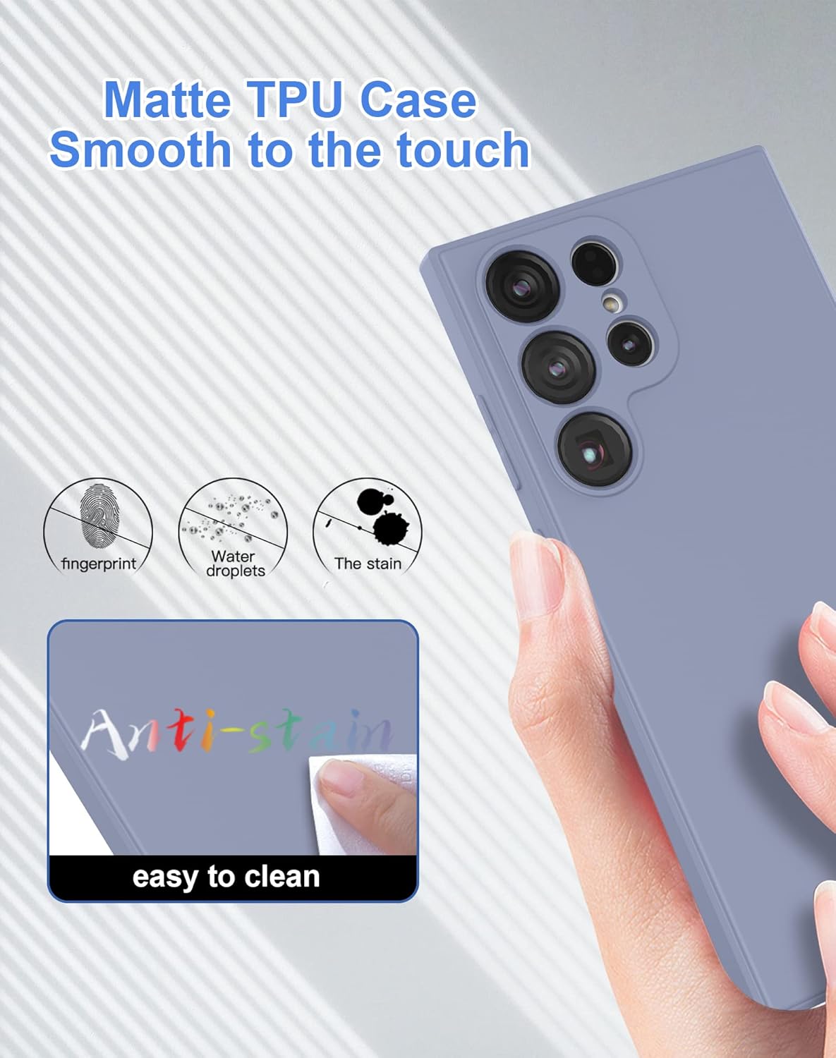 Foluu Funda de silicona para Samsung Galaxy S23 Ultra, funda protectora de goma de gel líquido con forro de microfibra suave, funda delgada y rígida