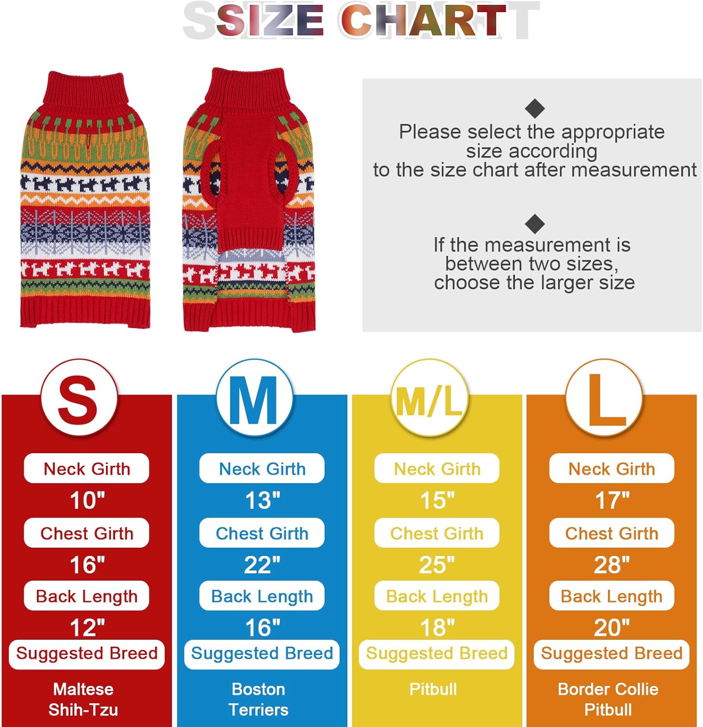Mihachi Suéter para perro – Abrigo de invierno Ropa con rayas coloridas para clima frío