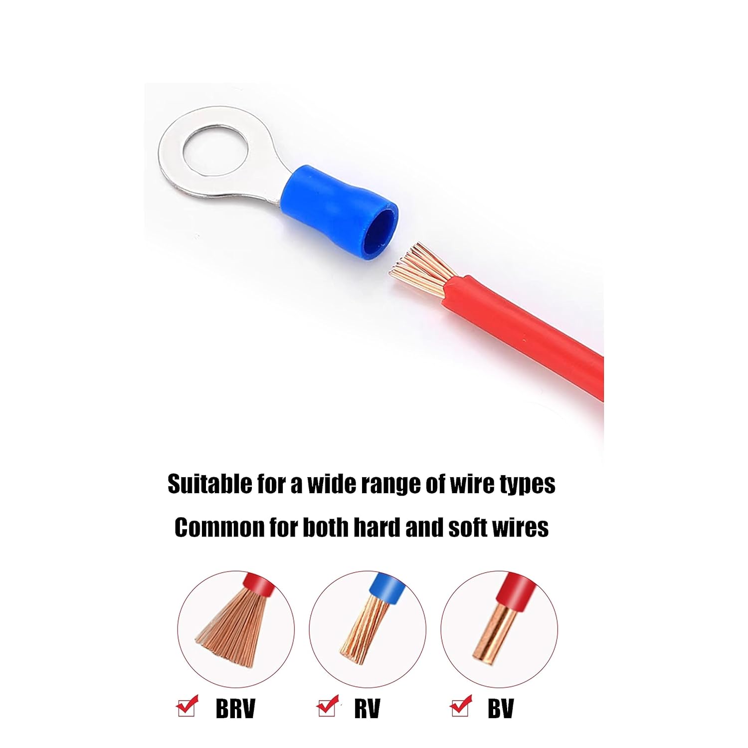 KOXXIAMOQ 350 conectores de cables eléctricos, terminales de crimpado de cables eléctricos aislados, kit de conectores de terminales de alambre de