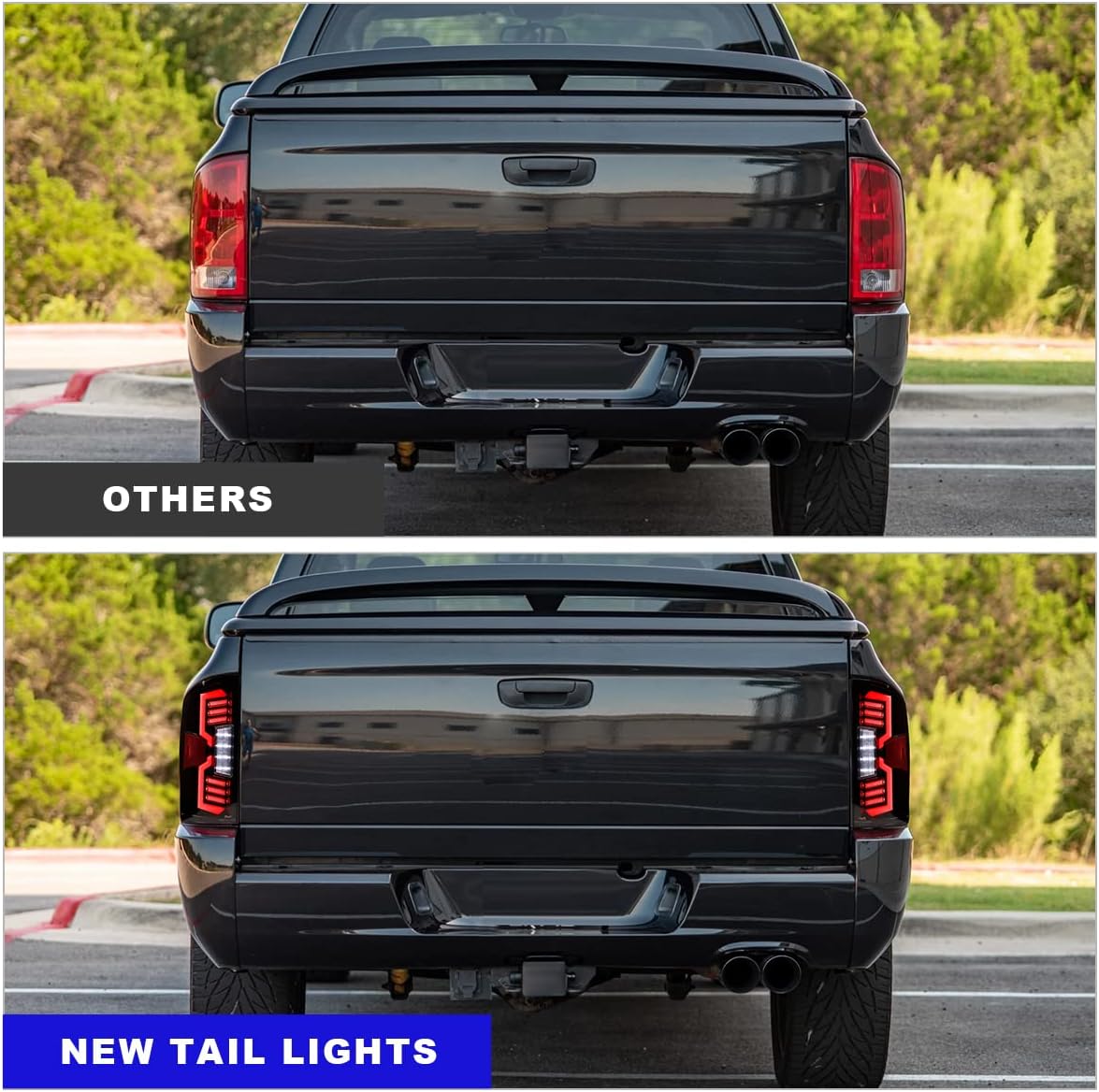 Luces traseras secuenciales LED para Dodge Ram 1500 2002-2006 y Dodge Ram 2500  3500 2003-2006, conjunto de luces traseras LED completas con señales