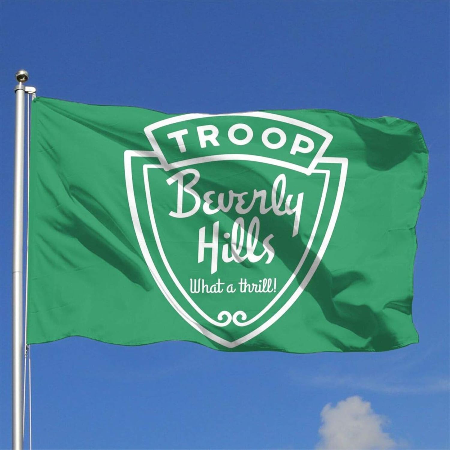 Troop Beverly Hills – Toalla de cara variada, bandera de patio, terraza, balcón, decoración al aire libre, césped, jardín, bandera de flores